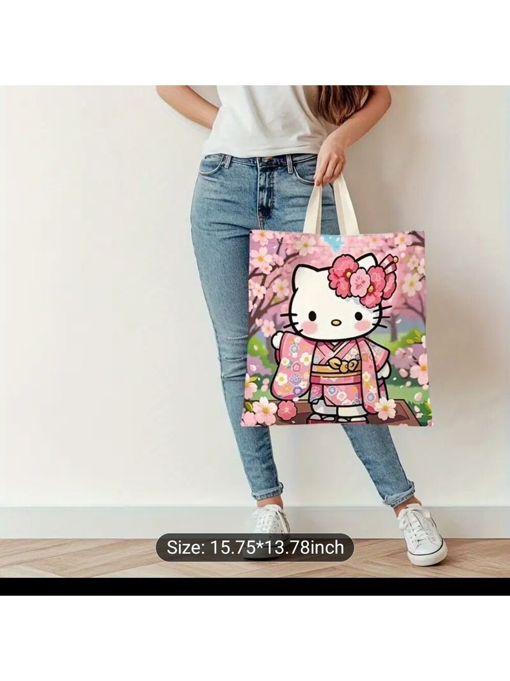 Hello Kitty Floral Kimono Tote Bag